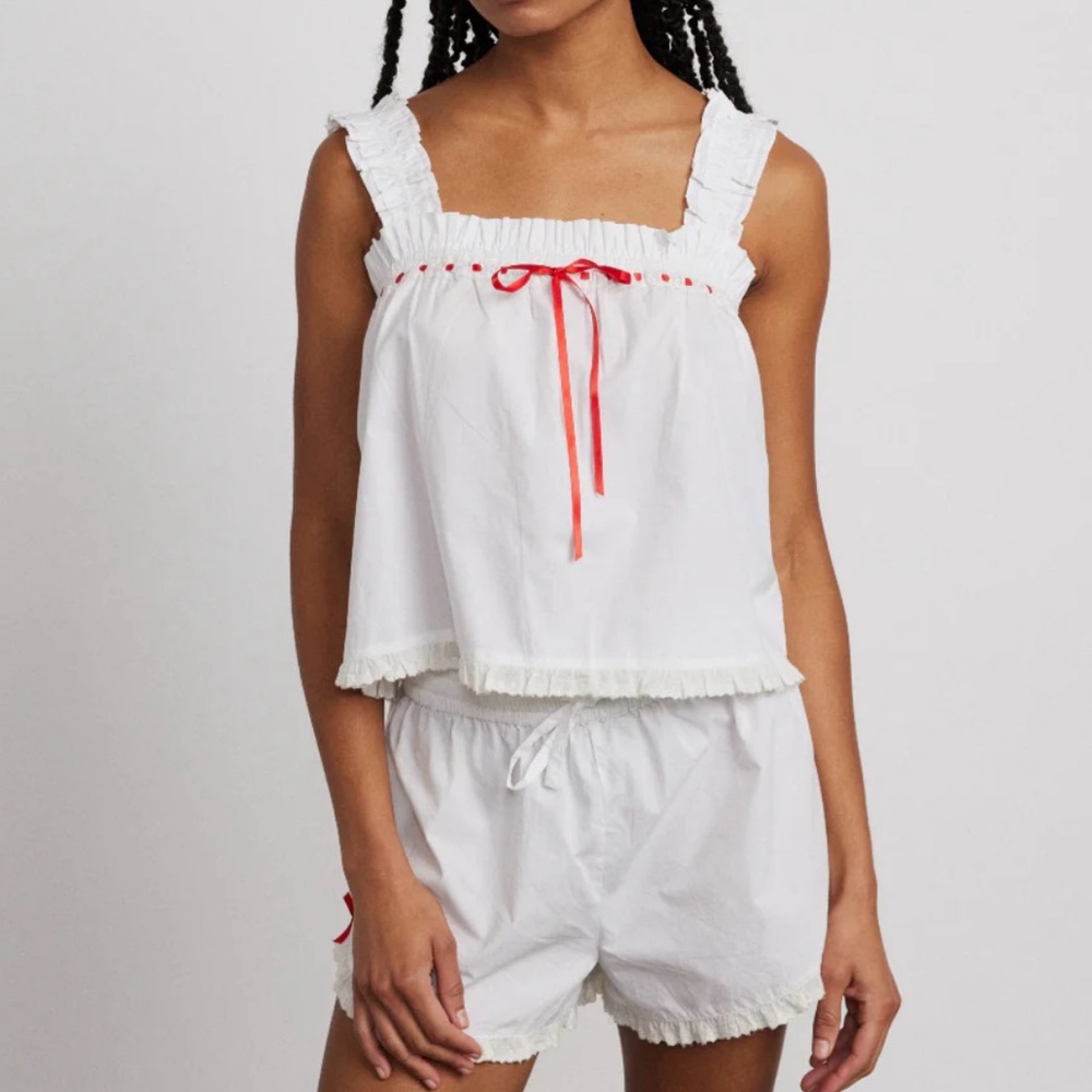 Damson Madder Pauline Ruffle Night Set